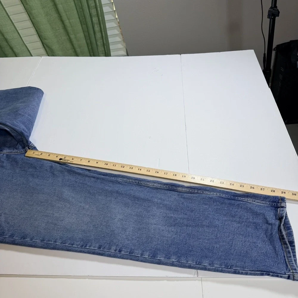 Levi's 505 Jeans Mens 36x30 Blue Denim Faded Stretch Red Tab Boho Straight Leg